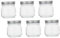 KICHOUSE 6 Pièces Bouteille en conserve scellée faire la fête conteneurs de stockage hermétique bocaux Pot de miel en verre transparent petits pots de miel Un verre
