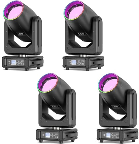 4PCS 300W Moving Head LED Beam Bühnenlicht 18 Gobos 15 Farbe RGBW DMX 16/22CH Party Licht für Aufführungen Bankettsäle Club Hochzeitsclubs Scheinwerfer