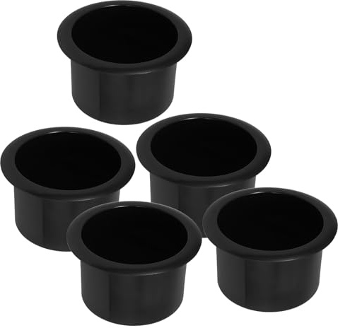 HOLIDYOYO 5 Pezzi Porta Bicchieri da Incasso per Divano e Poltrona Reclinabile Portabicchieri in Plastica Resistente per Barca Camper Auto Camion Tavolo da Poker Supporto Stabile e