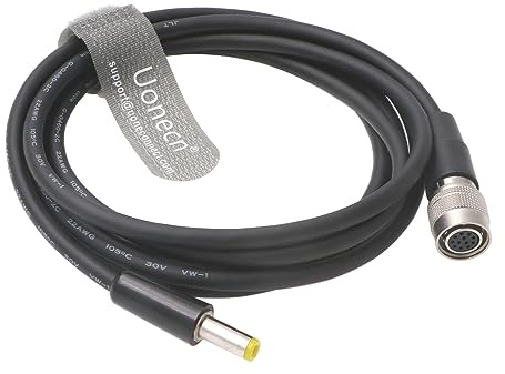 Uonecn HR10A-10P-12S Cable for Sony XC75 Camera Hirose 12 pin Female to 5.5 2.5mm DC Cable 1.5 Meter.