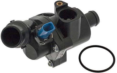 febi bilstein 100313 Thermostat mit Gehäuse, Dichtung und Temperaturschalter , 1 Stück