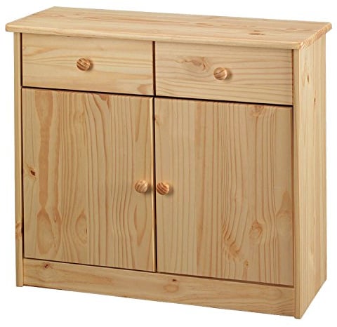 Kommode 2 Türen 2 Schubladen massiv Kiefer