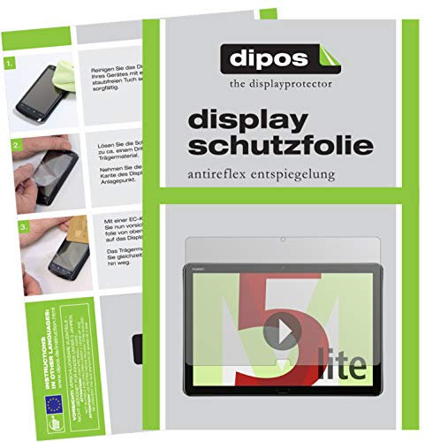 dipos I 2X Protector de Pantalla Mate Compatible con Huawei MediaPad M5 Lite pelicula Protectora