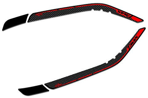Resin Bike Adhesivos de Moto Compatibles con Yamaha Tmax 500 530 2008-2016. Protecciones Agarraderas de Pasajero de Choques y Arañazos. Adhesivos 3D Resinado Efecto Carbono - Made in Italy