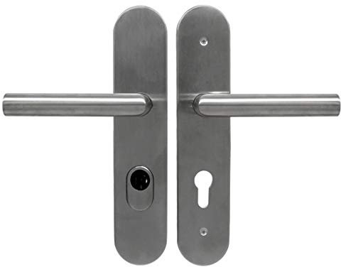 Edelstahl Wohnungstür Schutzbeschlag 1587 L-Form WE-72mm ES1 Dr/Dr Türdrücker