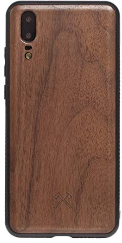 Woodcessories - Hülle Kompatibel Mit Huawei P20 Aus Echtem Holz - EcoBump Case (Walnuss)