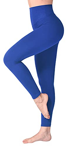 SINOPHANT Leggings Damen High Waist - Blickdicht Leggins mit Bauchkontrolle für Sport Yoga Gym(1 Königsblau,L-XL)
