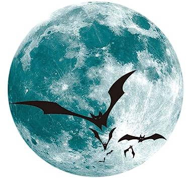 Halloween Fenster Aufkleber, Leuchtende Wandtattoo Fledermaus Planet Leuchten Wandaufkleber 30cm Halloween Wandtattoo Aufkleber Leuchtende Zimmer Wandtattoo