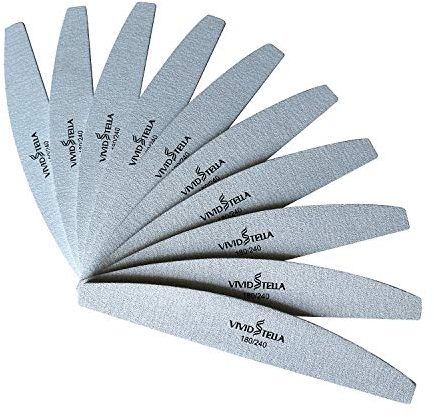 Nagelfeilen 10 Stück Nagelfeile Doppelseitig Schmirgelbrett Professionelle Nagelwerkzeuge 180/240 Streugut Nagelfeilen für Gelnägel
