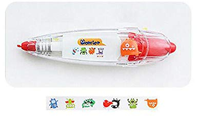 SUPERTOOL Penna a nastro decorativo, con motivi carini e vivaci, per fai da te, scuola, decorazione (1 pezzo)