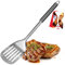 Spatule KADAX en acier inoxydable, ustensile de cuisine, longueur: 35 cm, pelle à poêle, retourneur avec poignée ergonomique et boucle de suspension, spatule à fente pour poêles, œufs, poisson, viande
