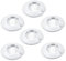 MroMax 50mm Pipe Cover, White Pipe Collar Flange Pipe Hole Collars for Radiator, Wall Pipe Tube Decoration 6pcs