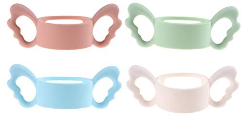 CCCYMM Silicone Wide-Neck Baby Bottle Handle, Outer Diameter Over 6cm for Bottle (Pack of 4)