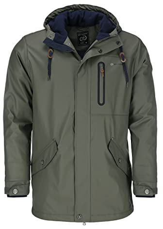 Dry Fashion Herren Regenjacke Bergen mit Fleece-Innenfutter - Jacke wind- und wasserdicht