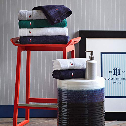 Tommy Hilfiger Handtücher Uni Steel, Handtuch 50x100 cm