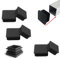 Zaky 6 Stück Lamellenstopfen für Vierkantrohre 80x80 mm Rohrstopfen Fußkappen schwarz aus Kunststoff Formrohr-Stopfen quadratisch