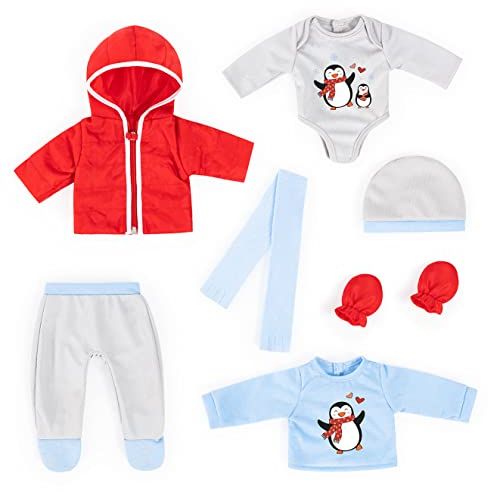Bayer Design 84200AL Puppenkleider, Outfits, Babypuppen Anziehsachen 38-43cm, mehrteilig, Puppenzubehör