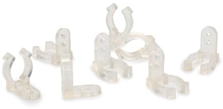 HQ-Power Transparente Montageclips für Lichtschläuche und LED-Lichtschläuche, Set von 20 Stück, leichtgewichtig 10 g, ideal für einfache und flexible Montage von Lichtdekoration, sowohl innen als auch