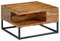 FineBuy Couchtisch 60x60x34,5 cm Sheesham Massivholz/Metall Sofatisch Eckig, Wohnzimmertisch mit Stauraum, Kaffeetisch Massiv, Kleiner Tisch Beistelltisch Wohnzimmer Modern Quadratisch