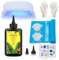 VidaRosa UV Resin Kit with uv lamp, Super Crystal Clear Hard Resin Glue Sunlight Curing UV Resin Starter Kit for beginners
