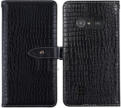 YLYT Shockproof - Black Flip Leather Luxury Cover With Stand Wallet Case For Doro 5860 5862 2.4 inch Pouch With Card Slots Skin