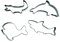 BekkiB - Lot de 4 emporte-pièces « animaux marins » – Emporte-pièces crocodile, dauphin, baleine et requin – Fabriqué en acier inoxydable et passe au lave-vaisselle – 3054