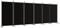 vidaXL Paravent 6-TLG. Raumtrenner Raumteiler Trennwand Umkleide Sichtschutz Spanische Wand Wohnzimmer Schlafzimmer Schwarz 520x180cm Stoff
