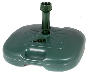 MONDO VIRO Base per ombrelloni Quadrata in PVC con Maniglie e Serbatoio riempibile con Acqua o Sabbia - Stabile e Facile da trasportare (Verde)