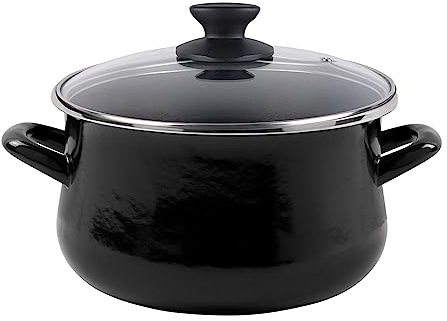 Olla black tapa vidrio 20 cm
