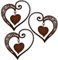 Rostikal Herz 3er-Set - Herzensgeschenk aus Metall mit Seele für Paare zum Valentinstag, Jahrestag & besondere Momente Gartenzauber & Heimdekoration