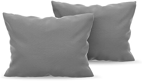 Kissenbezug 30x50 Anthrazit 2er Set Mikrofaser Oeko-TEX Zertifiziert Dreamzie - Kopfkissenbezug 30x50 Weich