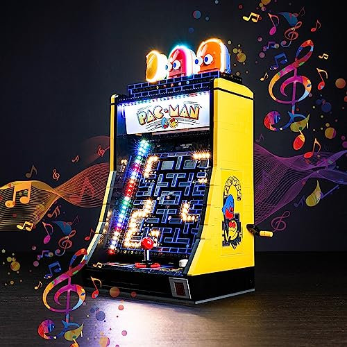 Licht Set Kompatibel Mit Lego PAC-Man Arcade,Led Beleuchtungs Set Compatible with Lego 10323 - Nur Lichter Set, Kein Modell(Musik Version)