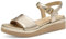TAMARIS Femme 8-88708-42 Sandale compensée, Or, 38 EU Large