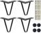 Lot de 4 Pieds de Meuble en forme de V,Pieds de Table,DIY Pieds de Table en Métal avec vis et patins antidérapants,pour Bureau, Table Basse, Table à Manger, Table d'appoint, Table de Chevet 10cm