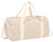BTOOP Reisetasche für Mädchen, Kinder, Fitnessstudio, Sport, Damen, Workout, Reisetasche, Wochenendtasche, mit Schuhfach und Nassfach, Cord, Blumenmuster, Beige