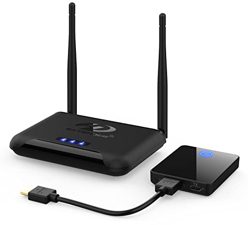 Wireless HDMI Transmitter and Receiver, Binken 200FT/60M Wireless HDMI Extender Kit,1080P HD hdmi ohne Kabel, Streaming Media Video/Audio von Laptop, Kamera, PS5, PC zu Monitor, Beamer, HDTV