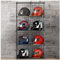 Motorcycle Helmet Rack Stand Hat Display Cabinet, Stackable Caps Holder Hat Organizer Box Shoe Bag Shelf, Metal Bike Helmet Holder Cube Wire Grid Storage Bins, Garment Racks Bookcase Hard Hat Holder
