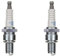 2x Zündkerze BR9ES Langgewinde passend für Vespa ET2, LX, LXV, S – Piaggio Diesis, Fly, Liberty, NRG, Quartz, TPH, Zip 25 50 – 2-Takt Roller Zündkerzen Set – 2 Stück
