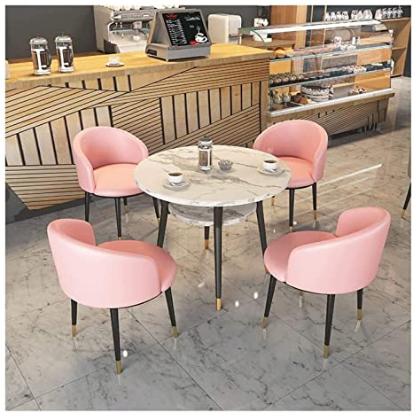 Bürotisch und Stuhl-Set, Business-Esstisch, Tisch- und Stuhl-Kombination, 4 Café, Balkon, Bekleidungsgeschäft, Büro, Kino, Moderne Einfachheit