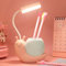 ZYTC LED Schreibtischlampe Cartoon Schnecke Einstellbare Faltbare Leselampe Auge Pflege Tischlampe Licht mit USB-Ladeanschluss Eingebaute Batterie für Student Study Work (Pink)