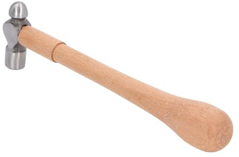 Kugelhammer aus Hartstahl, Runder Kopf, Holzgriff, Multifunktional, Tragbar, Geeignet Zum Goldschlagen von Schmuck und Zum Hämmern Im Haushalt