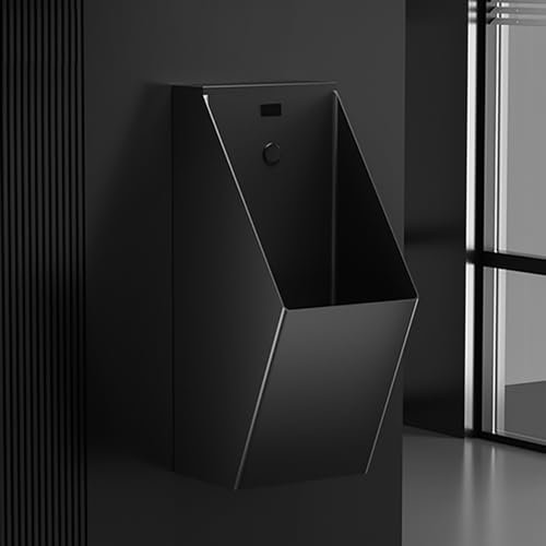 ZDMZR Urinale for Männer, Auslaufsicher, Bar Urinale, Edelstahl Urinale, Urinale for Männer, Auslaufsicher for Die Nacht, Garagen Urinal, Urinale for Männer, Badezimmer, Außentoilette (Color : Negro