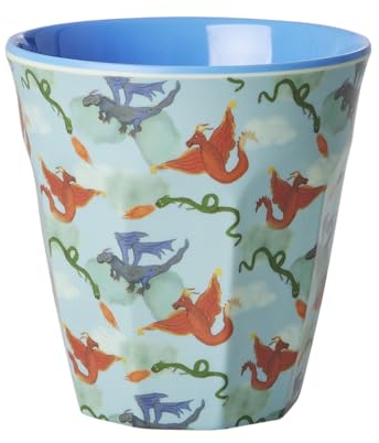 Rice Melamin Becher Medium - Dragon Print - Drachen Motiv Kinderbecher Campinggeschirr Melamingeschirr Bruchsicher BPA-frei 250ml