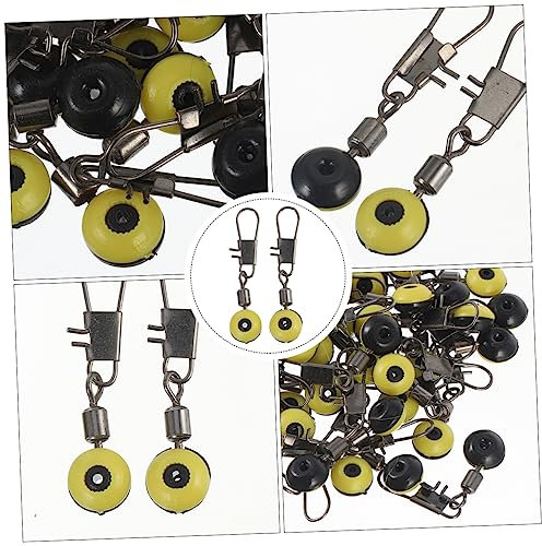 MUSISALY 100 Stück Seebohnen-verbinder Angelblei-Schlitten Space Bean-verbinder Angelschnur Schlitten Hakenwirbel