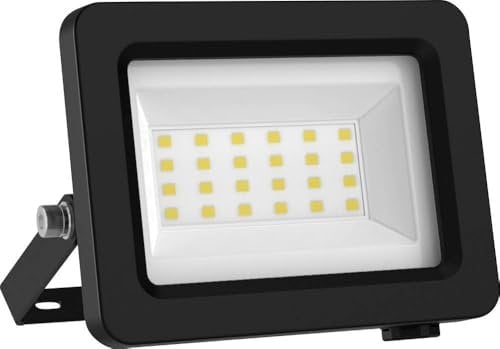 LEDVANCE LED-Flutlicht mit Energieeffizienzklasse A, schwarzes Aluminiumgehäuse, 5 W, 870 lm, für Außenanwendungen, kompaktes Design, leichtes Gewicht, einfache Montage, LED nicht austauschbar