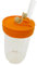 loressential Vaso con tapa de silicona y pajita reutilizable. 450ml. Cristal de borosilicato. Vaso de vidrio. Zumos, bubble tea, café o té helado. (NARANJA)