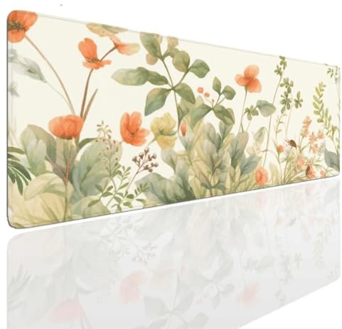 Garden Gaming Mouse Mat pad Extra large XXL 1400x700x4mm Keyboard Mat Desk Cover Mat Pad Soft mouse pads, Mousepad with Anti-Slip Base, Mousemat Washable Large Mouse Mats for Desk, PC, Laptop S-454