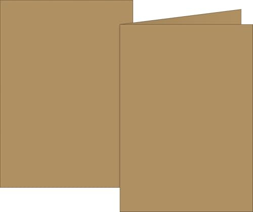 BRUNNEN Klappkarten Universalpapier | B6, 200 g/m², sand, 10 Stück