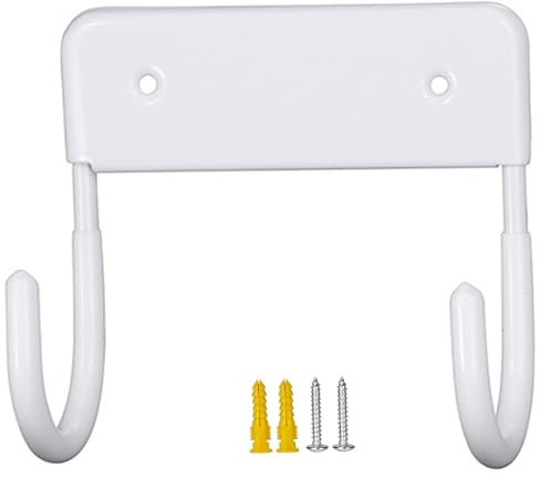 HWXZUUO Ironing Board Hanger Wall Mount Iron Holder with Screw Heavy Duty Ironing Board Hanger Scratch Resistant 5x4x2 Inch White Ironing Board Holder for Home Iron