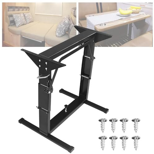 JINGSHIQIAOPL RV Hubtisch, Tischbeine aus Metall, Max. Belastung 250 kg, Wohnmobil-Dinette-Tischfuß für Umgebaute Wohnmobile zu Hause, Outdoo Camping Picknick